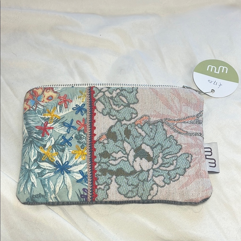 Handmade Embroidered Floral Patterned Pouch from the Netherlands